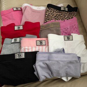 Victoria's Secret & Pink Set Of 10 Random Lot Underwear Sexy Boyshorts Panty NWT
